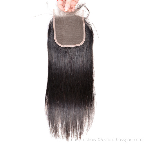 8a Grade Unprocessed Peruvian Virgin Straight Hair 3 Bundles with Closure Straight Hair Extensions For Black Women
